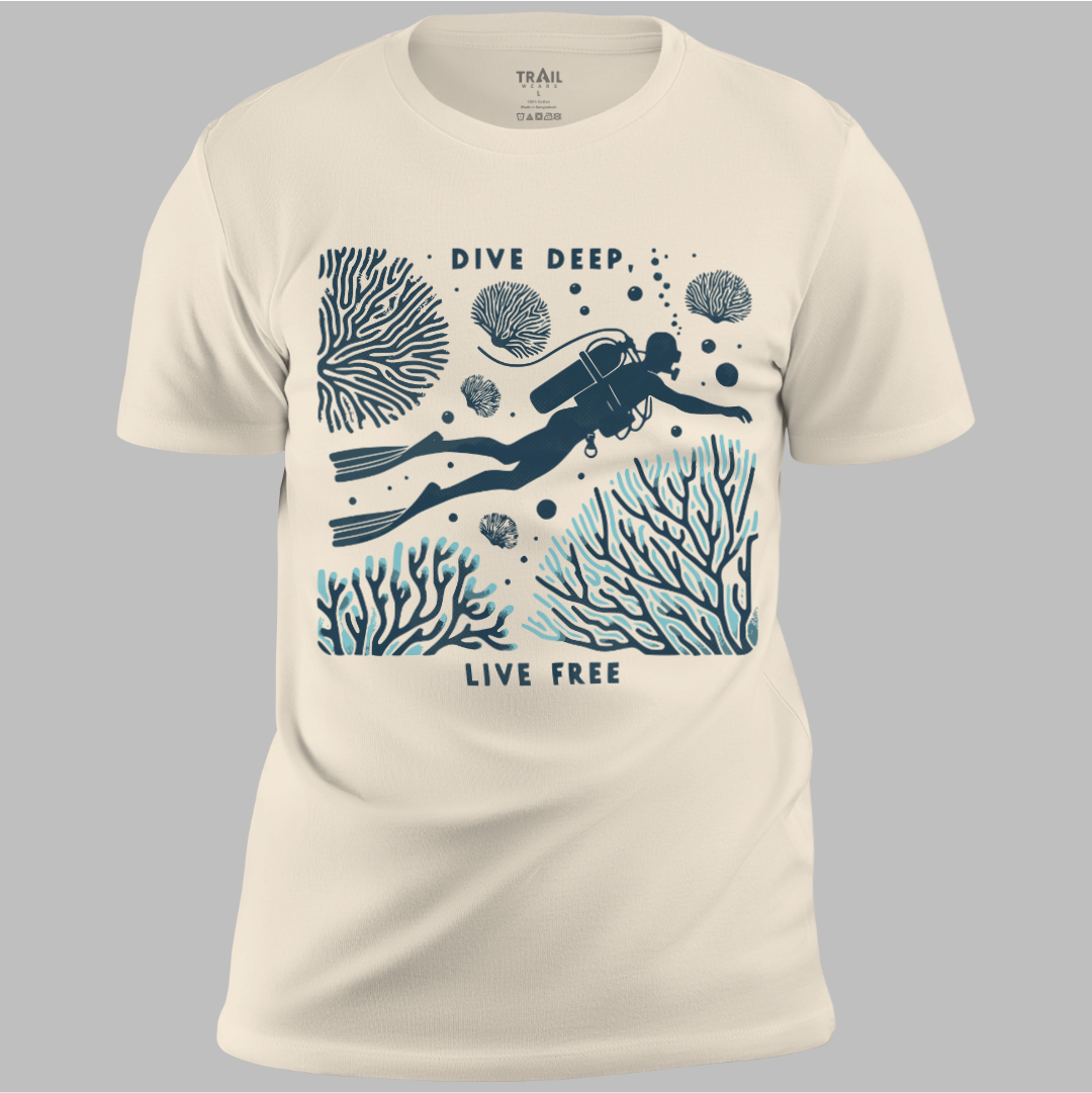 Dive Deep Live Free Tee