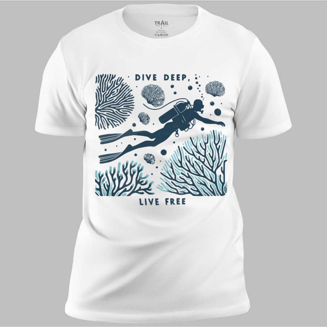 Dive Deep Live Free Tee