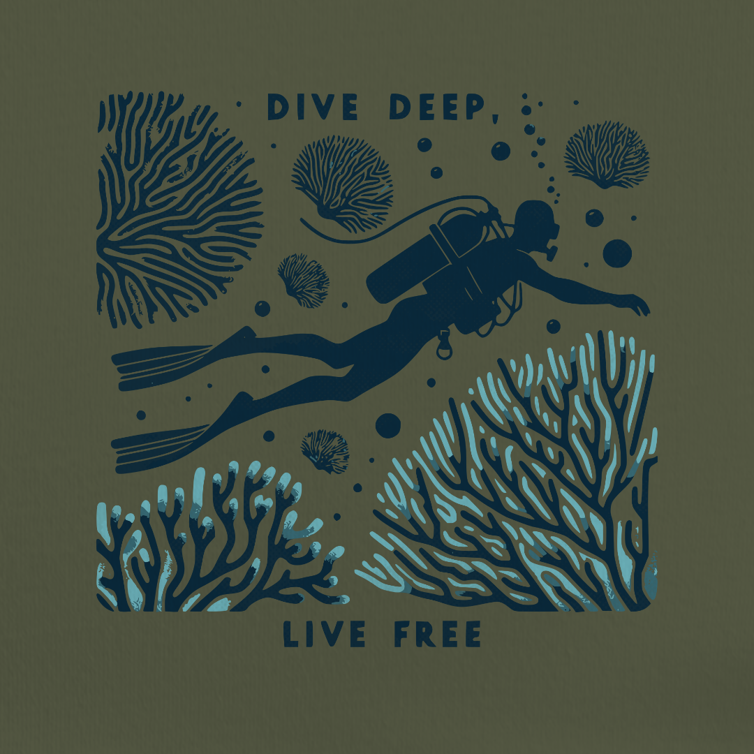 Dive Deep Live Free Tee