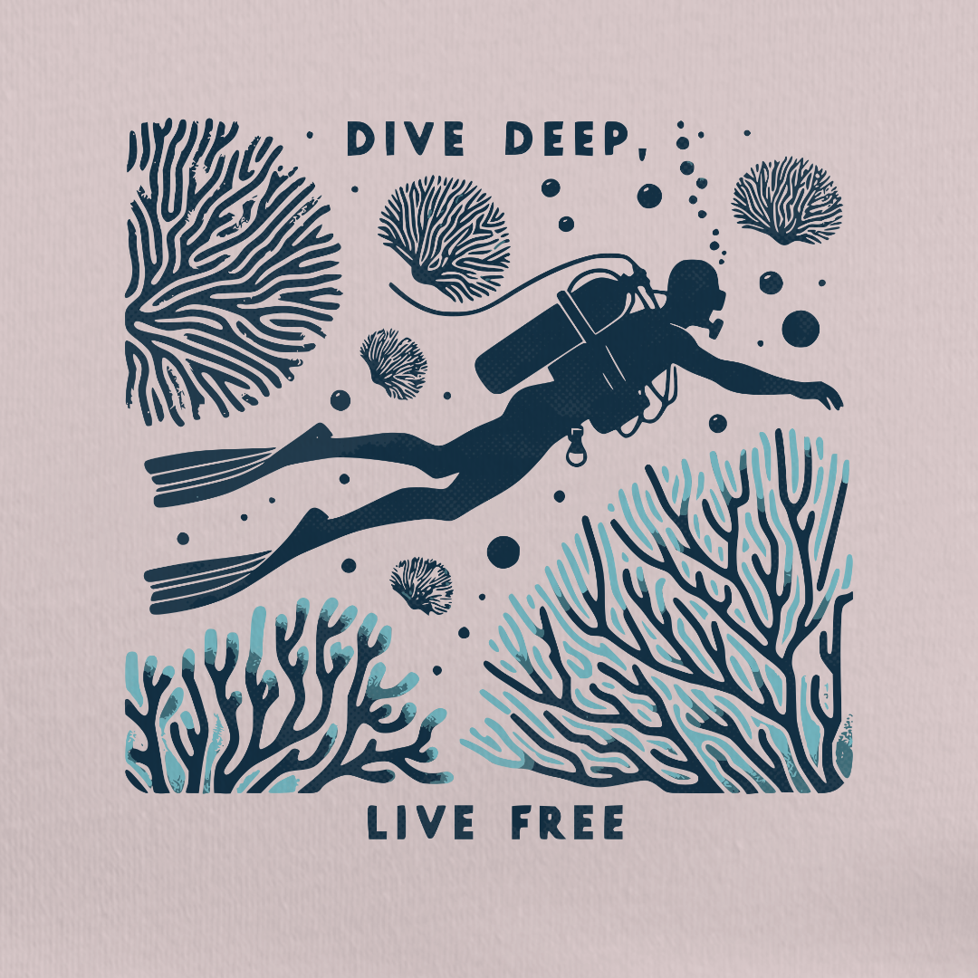 Dive Deep Live Free Tee