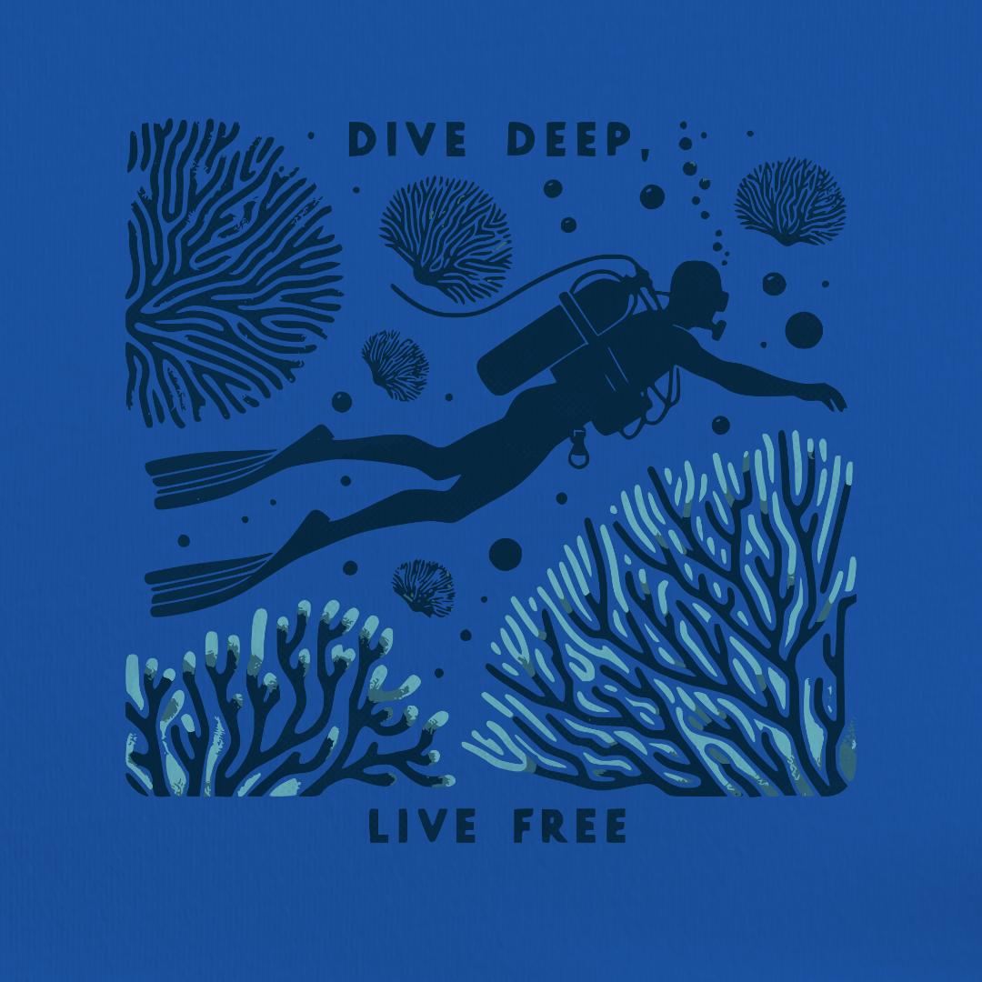 Dive Deep Live Free Tee
