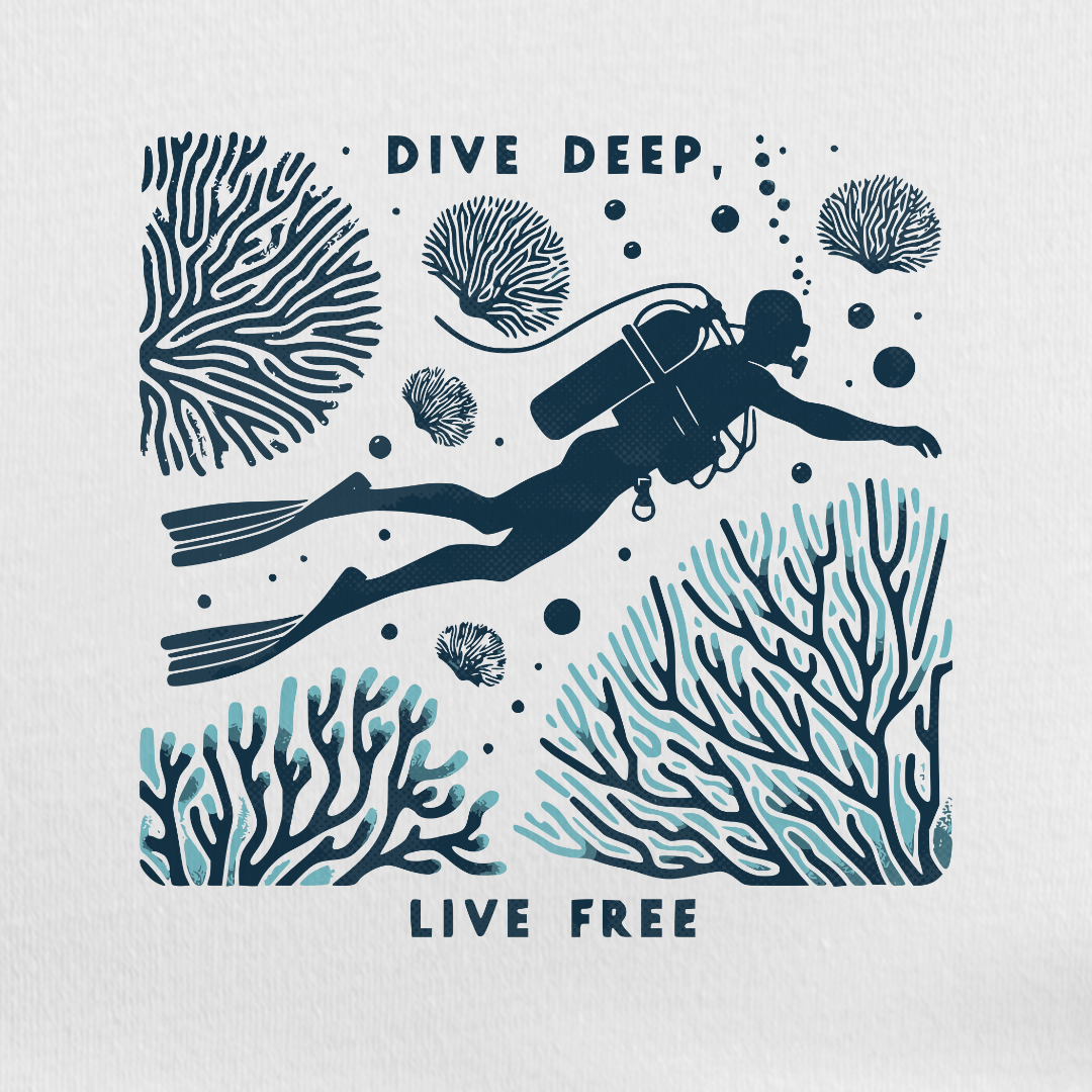 Dive Deep Live Free Tee