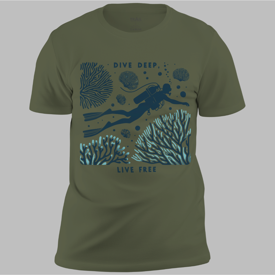 Dive Deep Live Free Tee