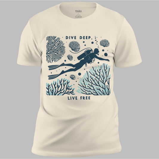 Dive Deep Live Free Tee